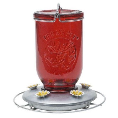 Perky-Pet 786 Red Mason Jar Glass Hummingbird ...