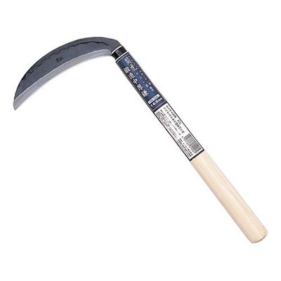 Japanese Aogami Steel Grass Sickle w/ Wooden ...