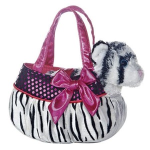 ... Plush - Fancy Pals Pet Carrier - BLINGY ZEBRA (7 inch) Purse eBay