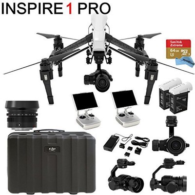 UPC 636980417592 product image for Dji Inspire 1 Pro Bundle With Zemuse X5 4k Camera + 2 Controllers, 2 Batteries + | upcitemdb.com