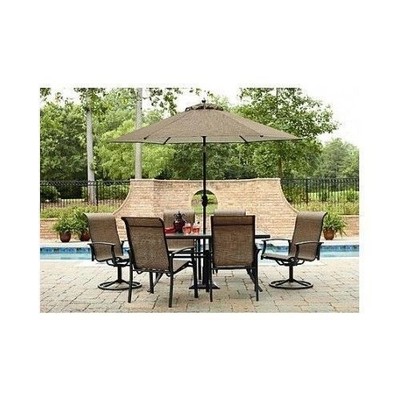 7 Piece Patio Garden Lawn Furniture Dining ...