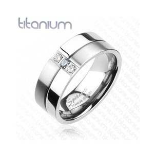 ... Tone Mirror Brushed Metal CZ Wedding Band Engagement Men's Ring