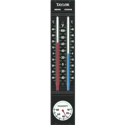 Taylor 5329 Black Indoor Outdoor Thermometer w/ ...