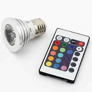 E27-3W-RGB-Multicolor-LED-16-Color-Changing-Lamp-Light-Bulb-IR-Remote ...