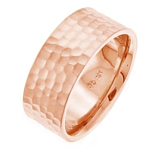 ... -rose-gold-hammered-wedding-band-ring-womens-band-mens-ring-promise