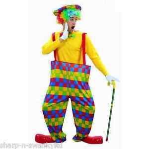 Adultes Hommes 3 Pièces Clown Multicolore Circus