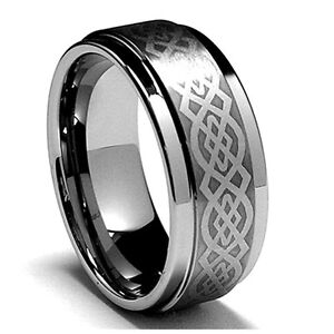 Tungsten-All-Size-Mens-Carbide-8MM-Man-Wedding-Band-Ring-Never-Tarnish ...