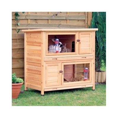 LARGE WOODEN RABBIT HUTCH Outdoor Pet House ...