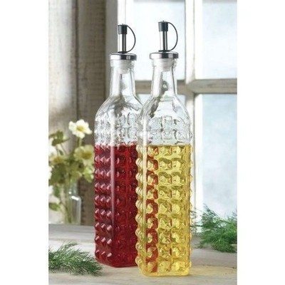 Glass Oil & Vinegar Cruet Set Kitchen ...