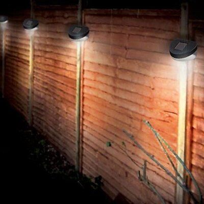 12 X SOLAR POWER POWERED DOOR FENCE WALL LIGHTS LED OUTDOOR GARDEN SHED LIGHTING
