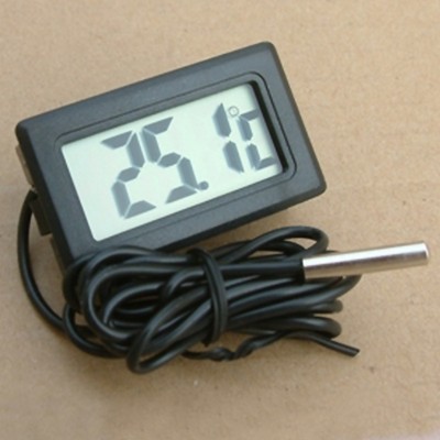 Black LCD Digital Fish Tank Thermometer Aquarium ...