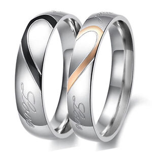 ... about Custom Engraved Titanium Steel Wedding Ring Set Engagement Band