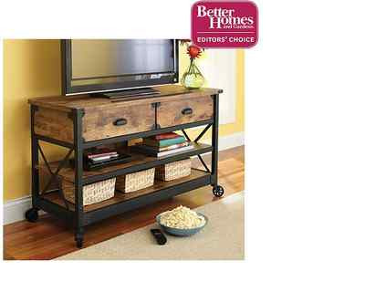 TV Stand Rustic Table Console Media Cabinet ...