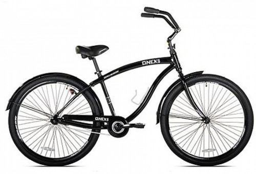 Beach Cruiser Bicycle Mens Bike 29" Black Aluminum Frame 1-speed Ride On Outdoor
