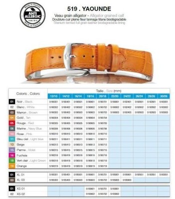 ZRC 519 Cuir Anti allergique Fait à la main Bracelet Montre France 22mm 30mm ZRC 519 Cuir Anti allergique Fait à la main Bracelet Montre France 22mm 30mm