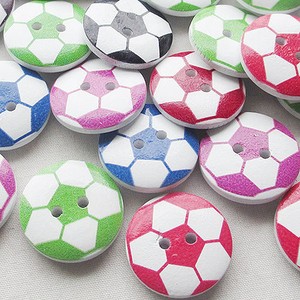  about New 30pcs Football Wood Buttons 20mm Sewing Craft Mix Lots T0735