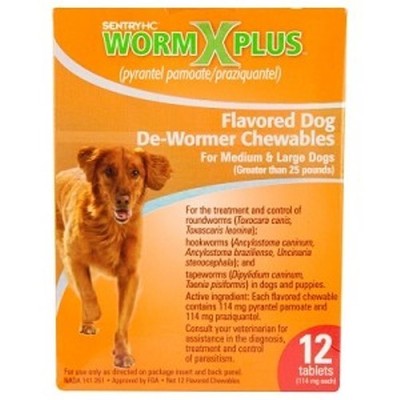 Sentry HC WormX Plus De-Wormer Chewables for ...