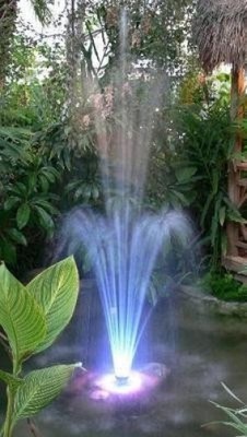 LED Light Fountain Kit-w/1000 gph pump/white lights-pond/water ...