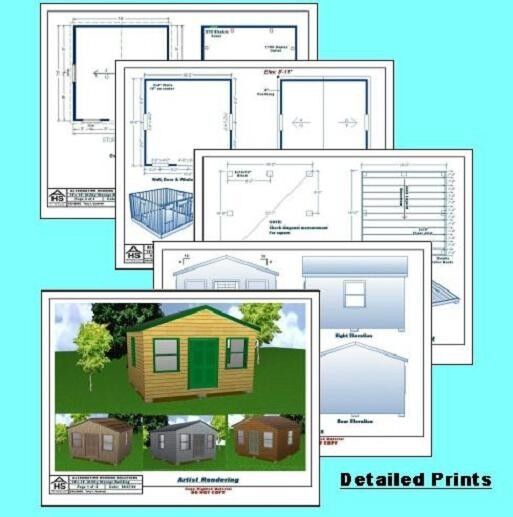  Storage Shed / Utility Building using my easy to read Plans Package