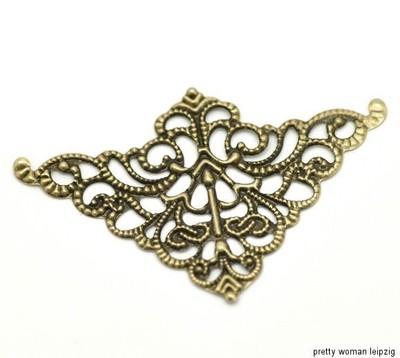 Zierteil Metall 4 Stück bronzefarben G39.7