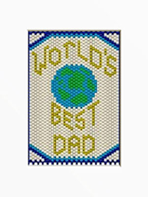 WORLD'S BEST DAD PONY BEAD BANNER PDF PATTERN (Best Jewelry Making Kits)
