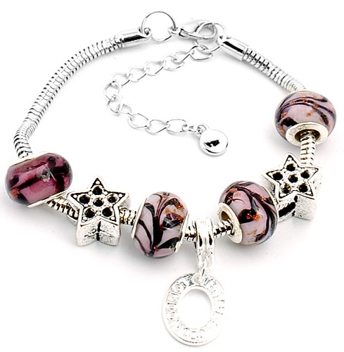 design-handmade-lampwork-Murano-glass-metal-beaded-European-charm-bracelet-S-A96