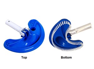 pool vacuum brush ground above head vinyl plaster curved swimming spa cleaning