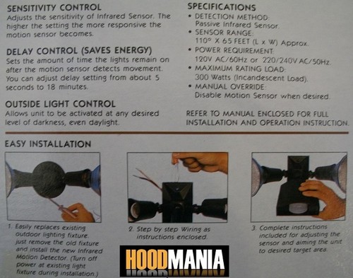 Twin-Spot-Infrared-PIR-Motion-Sensor-Black-Outdoor-Security-Flood-Light