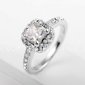 ... -18K-White-Gold-1ct-Princess-Cut-Cubic-Zirconia-Women-Wedding-Ring-7