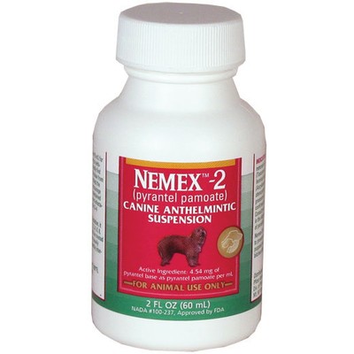 NEMEX 2 Dog Liquid Dewormer Wormer 2oz ...