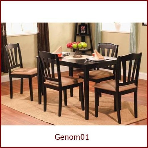 Black Kitchen Table 5 Piece Dining Room ...