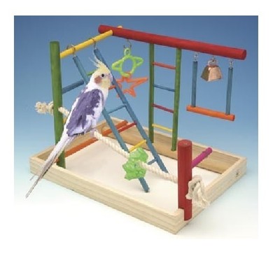 Penn Plax Wooden Playground Bird Activity Center ...