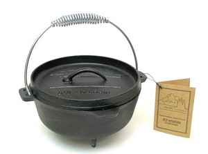 qt preseasoned dutch oven camping iron cast feet mountain