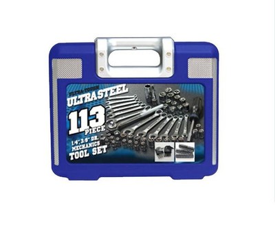 New 113-pc Mechanics Tool Set, Wrenches Case ...