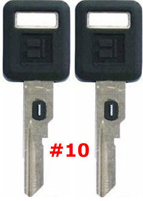 2 NEW GM Single Sided VATS Ignition Key #10 UNCUT V.A.T.S B62-P10 