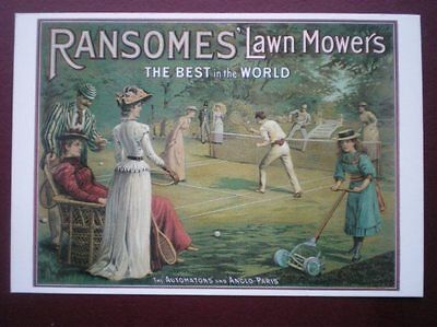 POSTCARD  RANSOMES LAWN MOWERS - THE BEST IN THE (Best Lawn In The World)