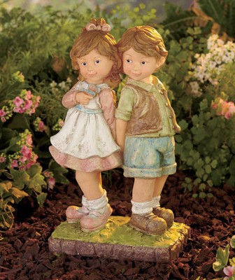 Butterfly Couple CHildren Garden Statue Sculpture Detailed ...