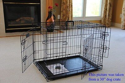 EliteField 3-Door Folding Dog Crate Cage Kennel ...