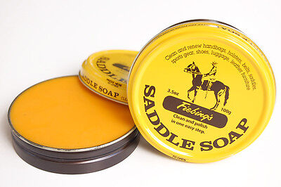 fiebings saddle soap, leather conditioner, cleaner 3.5oz