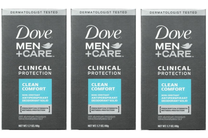3 PACK Dove Men+Care Clinical Deodorant Clean Comfort 1.7 oz