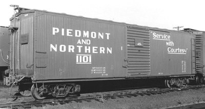 Piedmont & Northern (P&N) box car, decals in white, HO-scale
