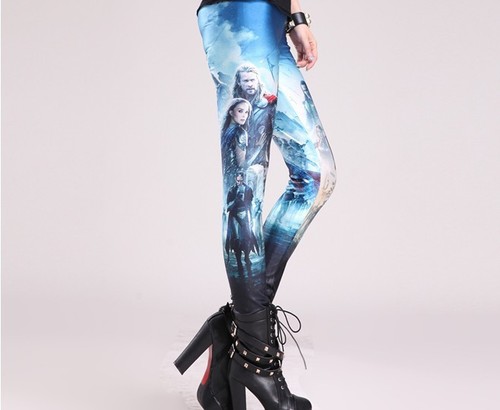 Sexy-Women-Stretchy-Tight-Pants-Thor-The-Dark-World-Digital-Print-Leggings-New