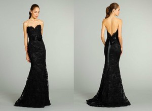 Long Black Lace Mermaid Dress