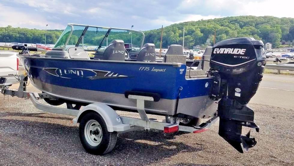 2012 Lund 1775 Impact Sport. Aluminum. Evinrude Etec 115. Low Hours. Freshwater.