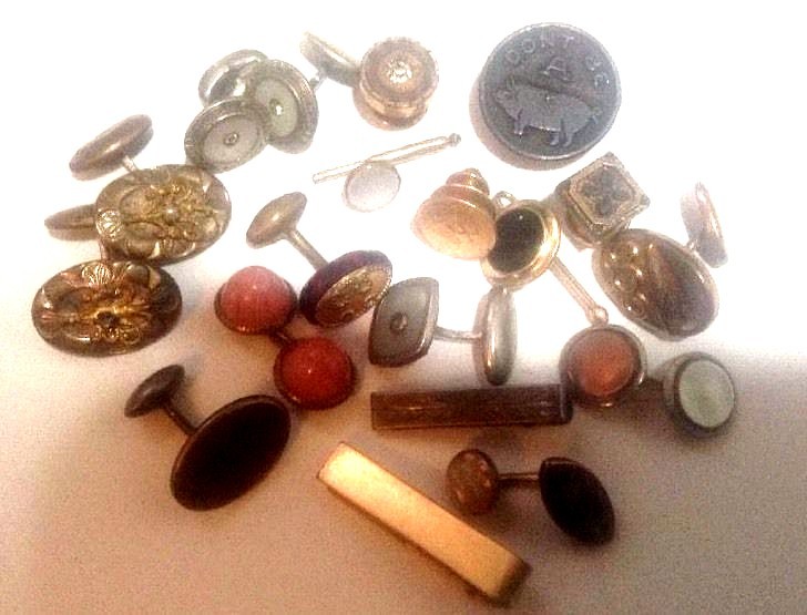 VINTAGE CUFFLINKS KREMENTZ STERLING GOLD FILLED MIXED ESTATE REPAIR LOT