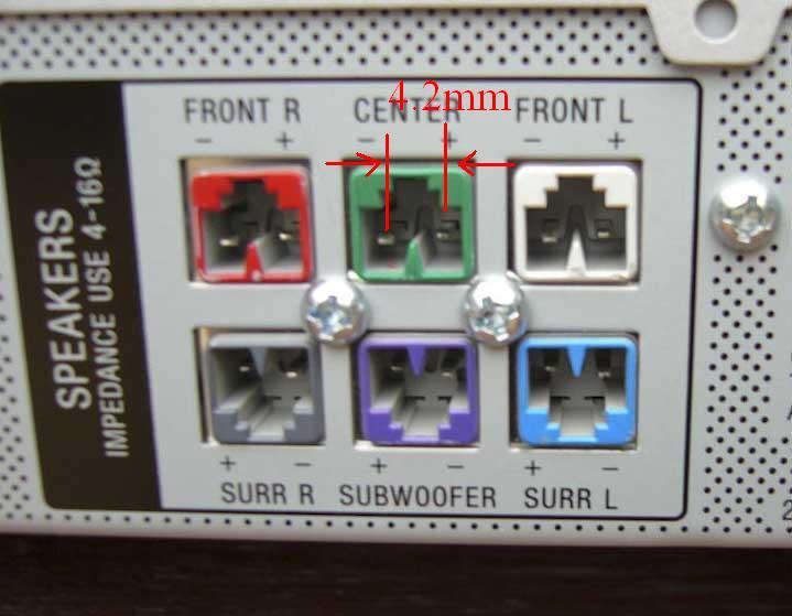 6 4.2mmpitch speaker connectors/plugs made for select Sony home