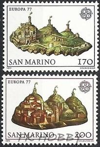 SzczegÃ³Å‚y o San Marino 1977 Mi 1131-32 ** Union Europa Cept Monte ...