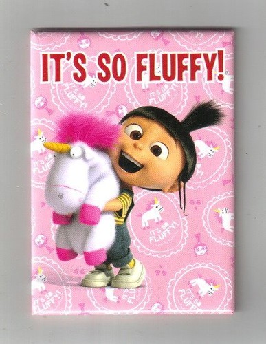  Despicable Me Movie Agnus & Unicorn It's So Fluffy! Refrigerator Magnet, NEW