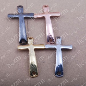 cross cross smooth charm connector jewelry curved charm ways 3pcs side bracelet bracelet   curved