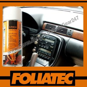 Foliatec Car Interior Dashboard Door Plastic Vinyl Flat Black Spray